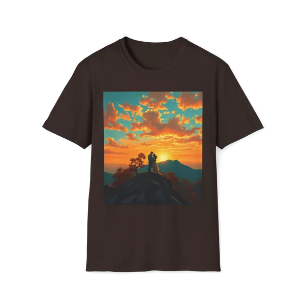 Support_Love_Sunset_T_Shirt_Couples_Graphic_Tee_Dark_Chocolate